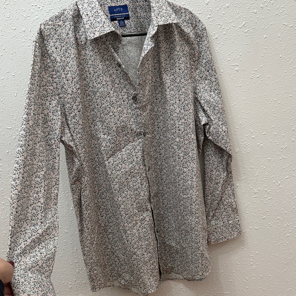 Apt. 9 Men's Floral Lightweight Shirt Jacket - White